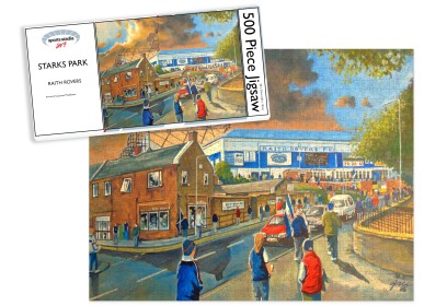 Stark's Park Stadium 'Going to the Match' Fine Art Jigsaw Puzzle - Raith Rovers FC